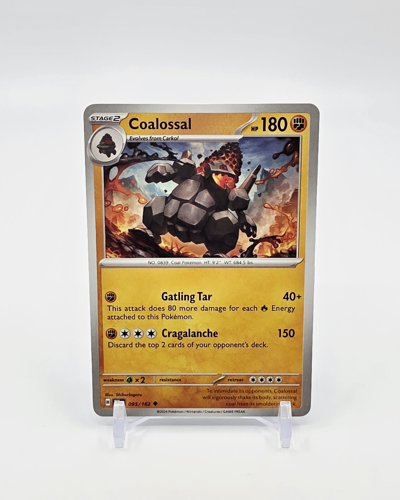 Coalossal Uncommon Pokémon TCG Temporal Forces 95/162