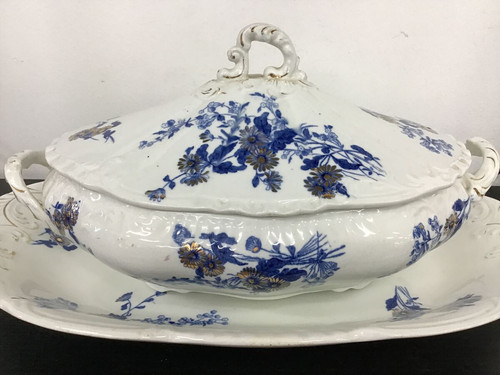 ANTIQUE Victorian Tureen & Oval Plate - Henry Alcock & Co - Mount Vernon - Picture 1 of 7