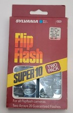 Vintage 1980's Unused Sylvania GTE Blue Dot Flip Flash Super 10 Two Pack FREE SH
