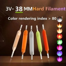 5 100PCS per Box 3V 38Mm LED Filament Multicolour COB Edison Bulb Lamp Incandesc