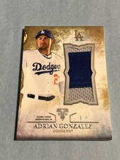 2015 Topps Triple Threads - Unity Jumbo Relics Adrian Gonzalez #UJR-AGN Gold 3/9