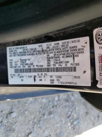 Alternador usado compatible con: Ford Fiesta 2013 grado B Foto 3 de 4