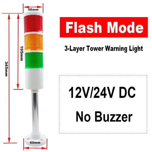 Luz de advertencia de señal LED de tres colores operación de alarma multicapa 12/24V 220V - Imagen 28 de 36