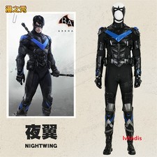Batman: Arkham Knight Nightwing Costume Men Cosplay Top Pants Set Suit Halloween