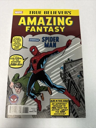 AMAZING FANTASY 15 TRUE BELIEVERS EDITION 1ST APP SPIDER-MAN Marvel Comics 2017