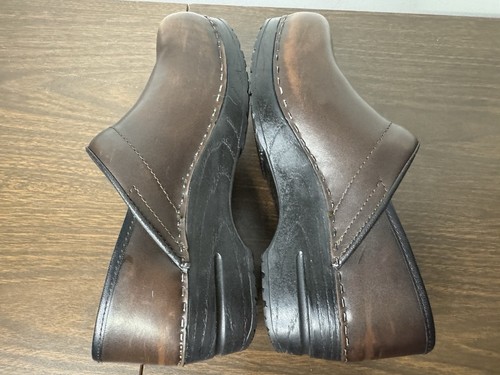 Sanita Size 38 Brown Closed Danish Clog Professional Nursing Shoe US 7.5 - Picture 8 of 11