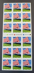 Unfolded Booklet of 18 Flag over Field 32 cent stamps MNH