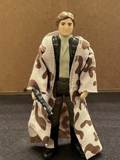 Vintage Star Wars 1983 Han Solo Trench Coat CAMO LAPEL Complete Kenner Figure