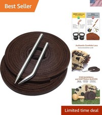 Durable 100% Cowhide Baseball Glove Lace Repair Kit: Laces & Needles Included
