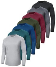 7 Pack Long Sleeve Shirts for Men - Quick Dry Moisture Wicking Sun Protection...