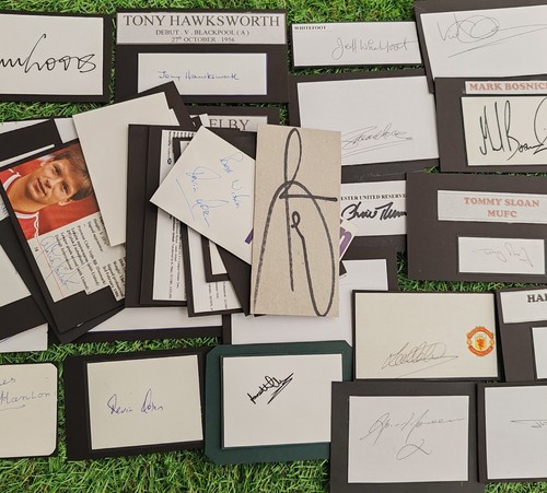 Colección de tarjetas firmadas Manchester United todas originales ver imágenes. 50 diferentes - Imagen 6 de 15