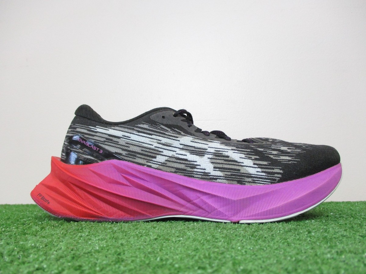 Asics Novablast 3 Shoes Womens 10 Black Purple Red Road Jogging