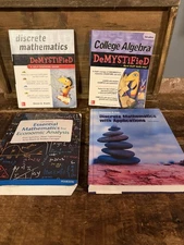 College & Discrete Mathematics Textbooks Lot of 4 Algebra Economics Math