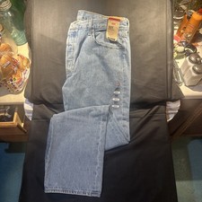 NEW Levi's 501 Jeans Mens 38x34 Blue Classic Button Fly Bootcut Relaxed Workwear