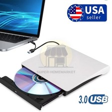 Slim External CD DVD Drive USB 3.0 Disc Player Burner Writer For Laptop PC Mac