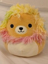 squishmallows 8” kelly toy leonard the lion rainbow mane plush toy