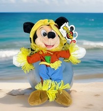Mouseketoys Scarecrow Mickey Mouse Halloween Costume Beanbag Plush 8"