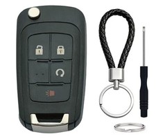 Key Fob Shell Case Replacement Fits for Chevy Equinox Sonic Trax 4 Buttons C