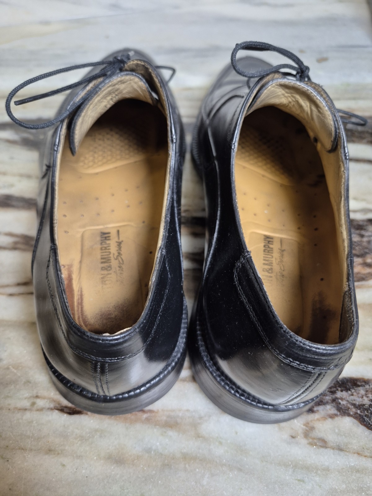 Johnston Murphy Oxford Optima Split Toe Black Lea… - image 3