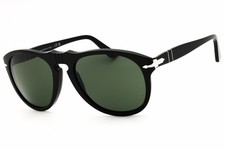 PERSOL PO0649 95 31 Sunglasses Black Frame Crystal Green Lenses 56mm