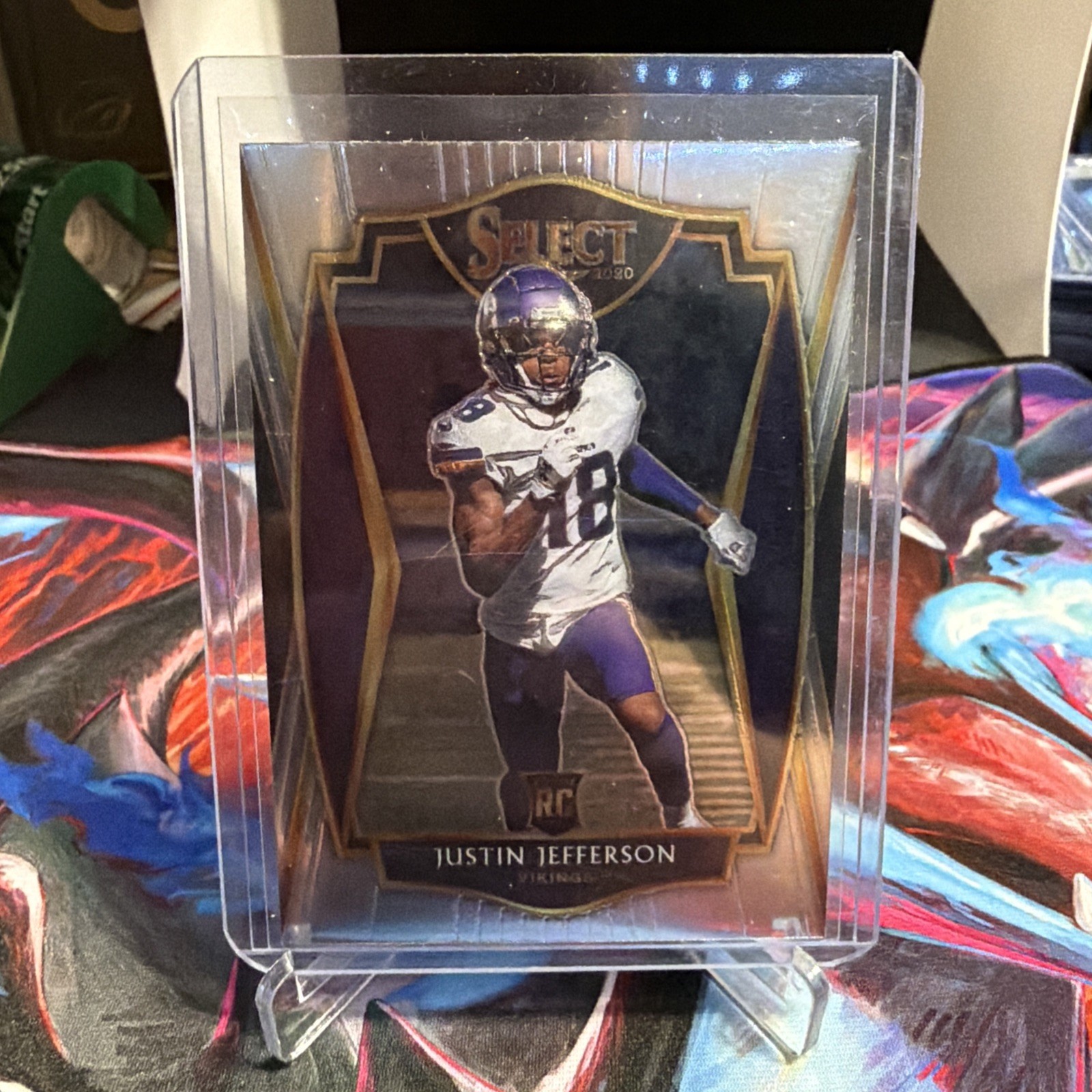 Justin Jefferson Rookie Card #161 2020 Panini Select Premier Level RC Vikings