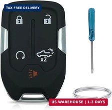 5-Button Key Fob Shell Cover Replacement for 2019-2024 GMC Sierra, Chevy Silvera