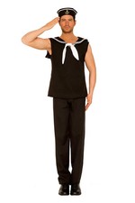 Adult Men's Sailor Black White Costume