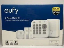 Eufy 5 Pc. Home Security Alarm Kit HomeBase Keypad Motion/Entry Sensors -Rip Box