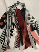 Whimsical OOAK Jack Nightmare Before Christmas bag/backpack tassel charm