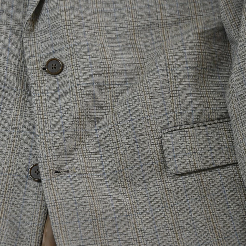 NEW Pronto Uomo 46L Beige Glenn Check Mens Blazer Suit Jacket Sport Coat - Image 3 of 4