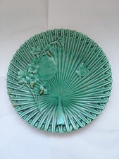 Piatto Grano e Farfalla Maiolica Verde Villeroy & Boch Vintage Diametro 20,5 cm