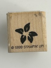 Stampin' Up 1999 Wood Rubber Stamp Flower Floral Card Making