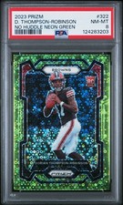 2023 Panini Prizm #322 Dorian Thompson-Robinson No Huddle Neon Green RC /5 PSA 8