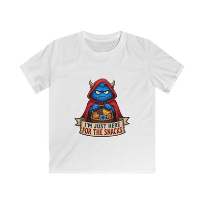Cute Monster Fairy Tale Fantasy Snack Hooded Creature Kids Softstyle Tee