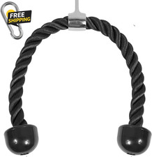 Deluxe Tricep Rope Cable Attachment, 27 36 Inch with 4 Colors