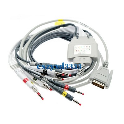 26pin Diagnostic ECG Leadwire,10Lead Banana Patient Cable for Zoncare iMAC 300