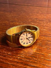 Timex Easy Reader T20471 35mm Gold-Tone Men's Watch Indiglo Day Date Runs