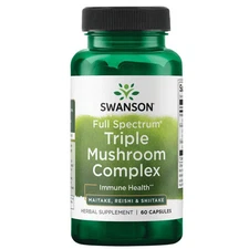Swanson Full Spectrum Triple Mushroom Complex for Immune Support 60 Capsules