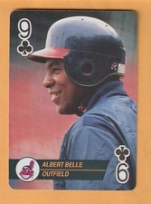 Albert Belle Cleveland Indians 1993 U.S. Playing Cards Aces #9C LSU Tigers