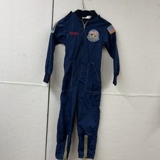 Vintage Replica NASA  STS-41G Astronaut Uniform Costume M Child Blue Nylon 