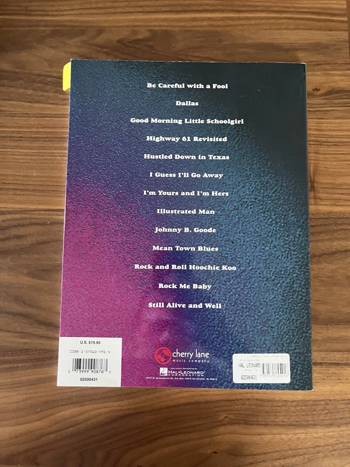 Johnny Winter The Best Of Vocal Guitar Tab Sheet Music Book  - Image 2 of 2