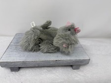 1993 Barbie Puppy RUFF the Gray Dog 5  Plush Toy by Mattel Missing Bark Box