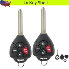 2 Replacement For 2007 2008 2009 2010 2011 Toyota Camry Remote Car Key Fob Shell
