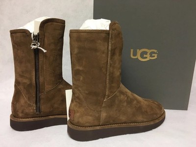 UGG Women's Abree Short Classic Bruno Brown Boots 1009250 Luxe Collection Size 5