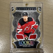 2024-25 Upper Deck Artifacts #192 Brian Halonen Rookie Material Gold /499 Red