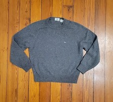 Vintage Izod Lacoste Gator Crew Neck Sweater Sweater Size Large Gray Grandpa