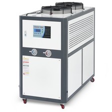 CREWORKS 8 Ton Air Cooled Chiller Low GWP 37 Gal Tank LCD Display Overload Alarm