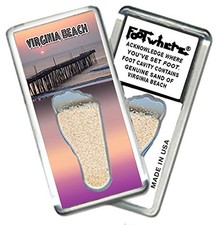 Virginia Beach "FootWhere" Fridge Magnet VB203   Sunset Pier, Made in USA