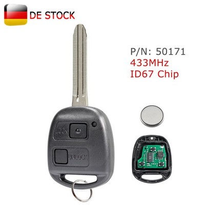 433MHz Funk Schlüssel Für Toyota Yaris Avensis Rav4 Corolla Tarago Prado 50171