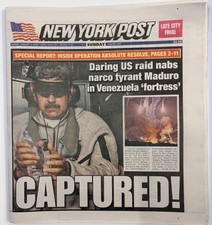 The New York Post Sunday January 4 /2026 MADURO CAPTURED The New York Post Sunday January 4 /2026 MADURO CAPTURED
